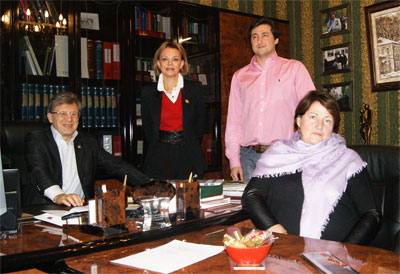 Юрий и Ирина Щегловы и с партнёры бюро из Швейцарии.